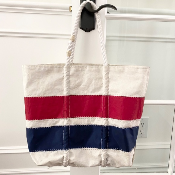 Sea Bags Medium Tote Red, White & Blue